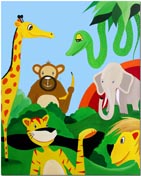 FUNNY BUNTE&nbsp;TIERWELT von Anil Kohli (Acryl auf Leinwand)